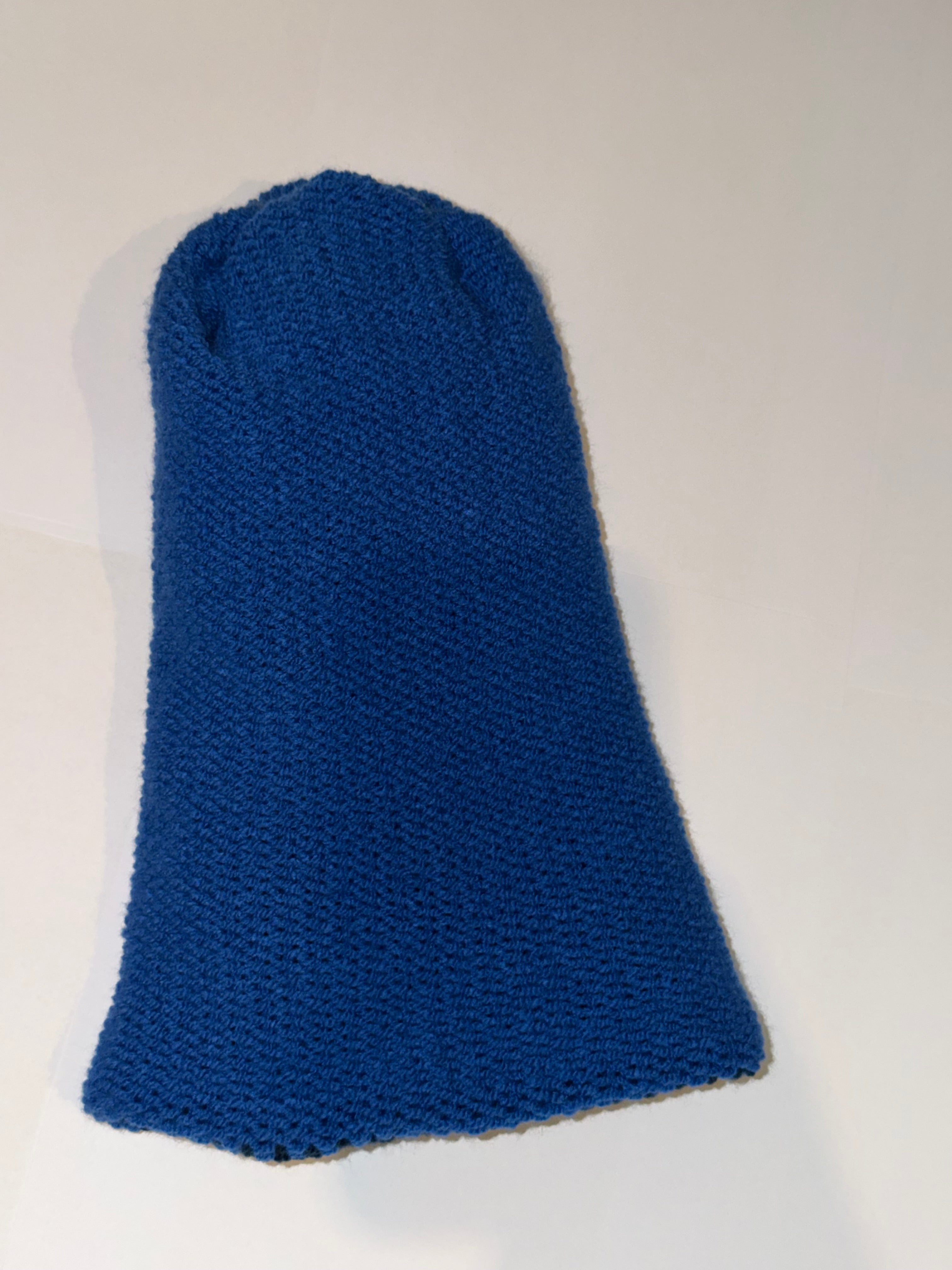 Handmade reversible wooly Beanie Navy and Dark Blue